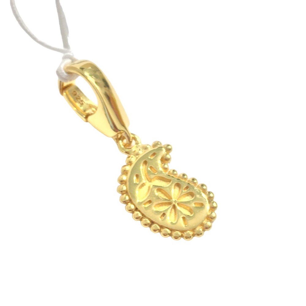 J. Crew Demi-Fine 14K Gold Plated Paisley Charm